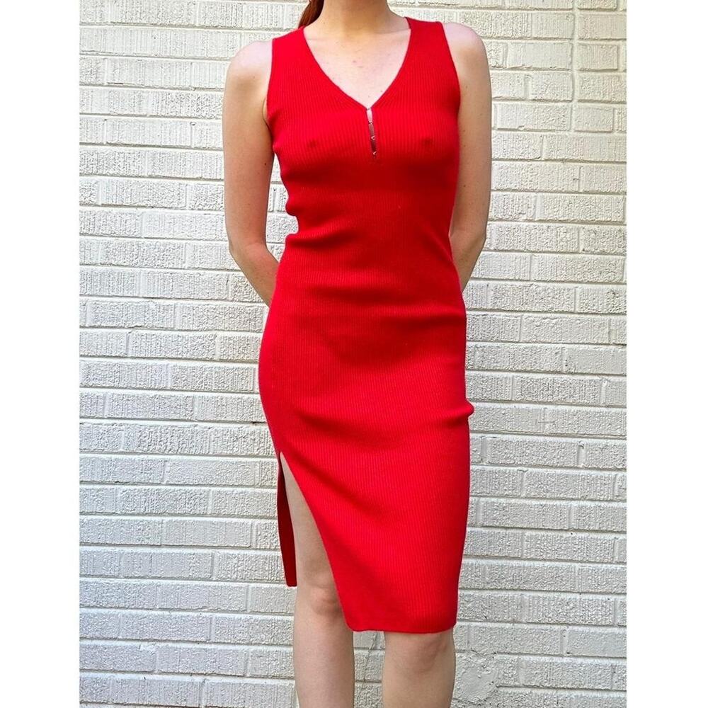 Willow Wind Red Sweater Dress